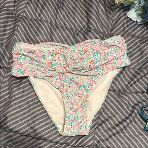 Pink Lily Floral Bikini Bottom